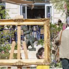 La Fuente del Niño y el Cisne del paseo de Marceliano Santa María, enmarcada, el pasado 2024.