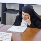 Sor Amparo, en la parroquia de Santa María de Briviesca.