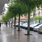 Un chaparrón descargó en la capital burgalesa sobre las once.