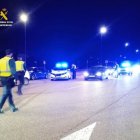 Imagen de la intervención de la Guardia Civil y la Policía de Arroyo (Valladolid) en carreras ilegales.