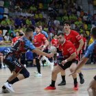 Un momento del encuentro entre el conjunto burgalés y el santanderino.