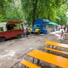 Gastronetas en el paseo de la Isla, durante las fiestas de 2024.