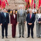Los Reyes Felipe VI y Letizia, acompañados por el presidente de la Junta, Alfonso Fernández Mañueco y por el ministro de Política Territorial, Víctor Ángel Torres, asisten al acto solemne por la conmemoración del 1.200 aniversario del Fuero de Brañosera.