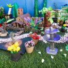 Detalle del jardín multicultural que han creado los niños.