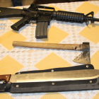 Imagen de las armas que presuntamente utilizaba esta banda madrileña