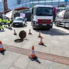 Muestra de los vehículos que circularán por la ciudad durante los próximos cuatro años para la limpieza de la red de saneamiento.
