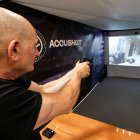 José Ramón, instructor profesional, consideró de gran utilidad el sistema de AccuShot para entrenamiento. En la imagen, en un momento de su prueba.