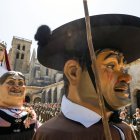 Gigantillos y gigantones, a las afueras del Monasterio de las Huelgas, con motivo de la festividad del Curpillos.