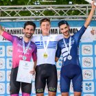 Georgios Bouglas, en el podio del Campeonato de Grecia.