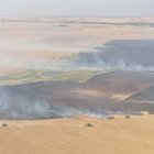 Incendio en Malpartida (Salamanca) que afectó sobre todo a superficie agrícola.