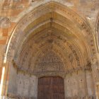 Imagen de archivo del lugar en el que se encontraban las estatuas retiradas de la Catedral de León.