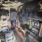 Así quedó la casa incendiada