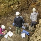 Trabajos en el yacimiento de Portalón de Cueva Mayor en Atapuerca.