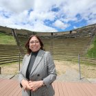 Raquel Contreras, en el teatro de Clunia.