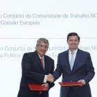 El presidente de la Junta, Alfonso Fernández Mañueco, preside la V Sesión Plenaria de la Comunidad de Trabajo Castilla y León-Norte de Portugal junto al presidente de la CCRD Norte Antonio Cunha.