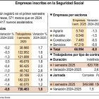Empresas inscritas en la Seguridad Social (15cmx9cm).