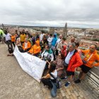 Manifestación en el mirador del Castillo para reclamar vías accesibles.