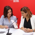 Esther Peña y Nuria Barrio, en rueda de prensa.