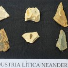 Colección neandertal recuperada en el taller musteriense de Estatuas Exterior.