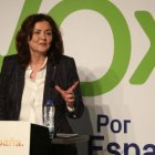 Archivo - La candidata de Vox a la Alcaldía de Palencia, Sonia Lalanda Sanmiguel.