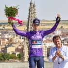 Roger Adriá, primer líder de la Vuelta a Burgos.