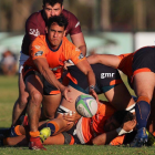 Nicolás Alvizo, con los Tarcos Rugby Club.