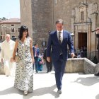 El presidente de la Diputación, Borja Suárez, y la portavoz del equipo de Gobierno, Inmaculada Sierra, en Caleruega.