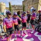 Corredores del Burgos Berpellet BH, durante la Vuela a Burgos.
