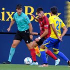 Imagen del partido entre el Cádiz y el Mirandés.