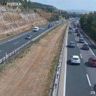 Retenciones de vehículos en la AP-1 en Briviesca.