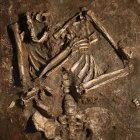 Réplica del esqueleto neandertal de Kebara 2.