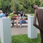 Arte al aire libre en la Huerta Guadián durante las fiestas de San Antolín de Palencia organizado por el grupo Muriel reune a 44 artistas de España y Francia.