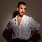 El diseñador burgalés Guillermo Décimo presenta su colección 'In Tempo' en la pasarela EGO de la Mercedes-Benz Fashion Week de Madrid.