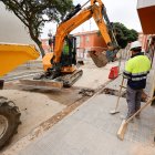 Obras de la red de saneamiento en la Barriada Inmaculada.