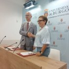 José Miguel García, rector de la UBU, y Consuelo Fontecha, presidenta de la FEC.