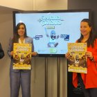 De izquierda a derecha: Chema Castro (Fundación Intras), Andrea Ballesteros (presidenta ProBurgos) y Silvia García (Down Burgos) en la presentación de la I Marcha Cidiana.