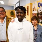 Carlos Gutiérrez (i), Ibrahima Diouf y Hilda Vizarro presentaron el Jubileo de Migrantes y Misioneros en Burgos.