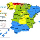 Mapa de las distribuidoras en España.
