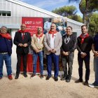 El secretario general de UGT Castilla y León, Óscar Lobo, y el fundador de la Fundación Eusebio Sacristán, Eusebio Sacristán, celebran un encuentro entre ambos organismos, al que también acude el alcalde de Valladolid, Jesús Julio Carnero.