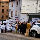 Un momento de la protesta en la Subida de San Miguel.