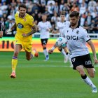 Mario González, durante el partido contra el Valladolid.