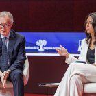 Ernesto Antolín y Emma Antolín, durante el Congreso de la Empresa Familiar.
