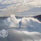Los bomberos fueron movilizados a raíz del accidente.