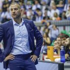 Bruno Savignani con gesto contrariado en el último partido en el Coliseum.