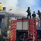 Imagen de la intervención en el incendio.