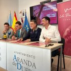 Alberto de la Calle junto al concejal José Antonio Fuertes, el alcalde de Aranda y el  Alberto de la Calle junto al concejal José Antonio Fuertes, el alcalde de Aranda, Antonio Linaje y el musicólogo Javier Cebas Gañán, miembro del equipo directivo de la Fundación