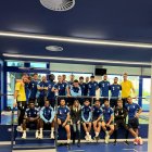 La doctora María Fernández Muiños de la ULE junto al equipo de la SD Ponferradina durante el taller ‘Mindfulness y iderazgo con Valores’.