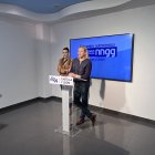 La presidenta de Nuevas Generaciones, Andrea Ballesteros, y la coordinadora autonómica de Acción Política del Partido Popular de Castilla y León, Isabel Blanco.