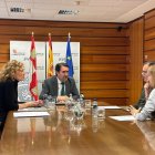 El Consejero De Medio Ambiente, Vivienda Y Ordenación Del Territorio, Juan Carlos Suárez-Quiñones, La Directora General De Vivienda, Arquitectura, Ordenación Del Territorio Y Urbanismo, María Pardo,  Con Representantes Vecinales  De  Arroyovereda.