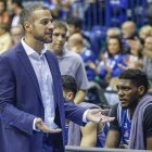 Savignani, en un gesto de incredulidad durante el partido ante Andorra.